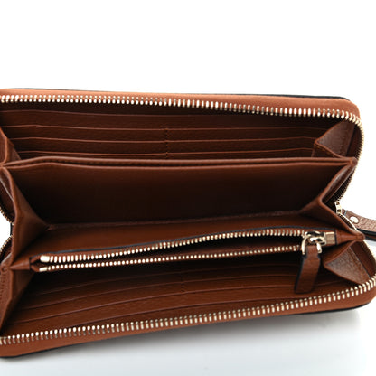 Valentino Garavani Pebbled Calfskin Rockstud Zip Around Wallet Bright Cognac 5 of 9