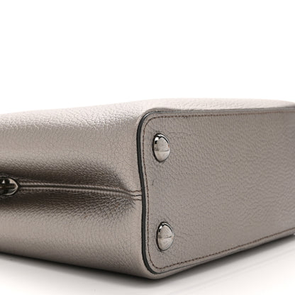 Louis Vuitton Metallic Calfskin Capucines BB Etain 8 of 9