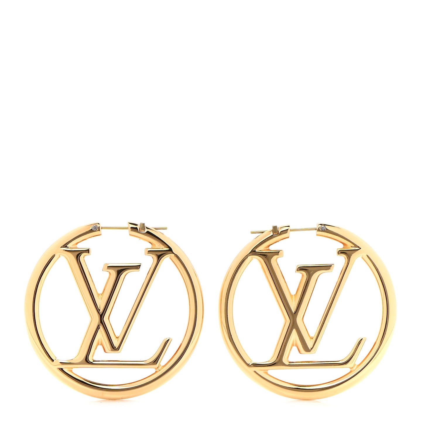 Metal Louise Hoop Earrings Gold