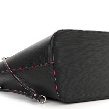 Louis Vuitton Epi Neverfull MM Black Hot Pink 9 of 11