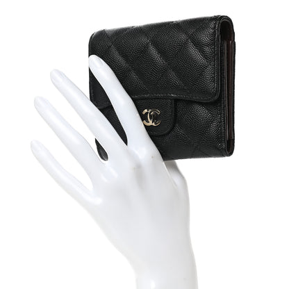 Chanel Caviar Quilted Compact Flap Wallet Black 2 of 11