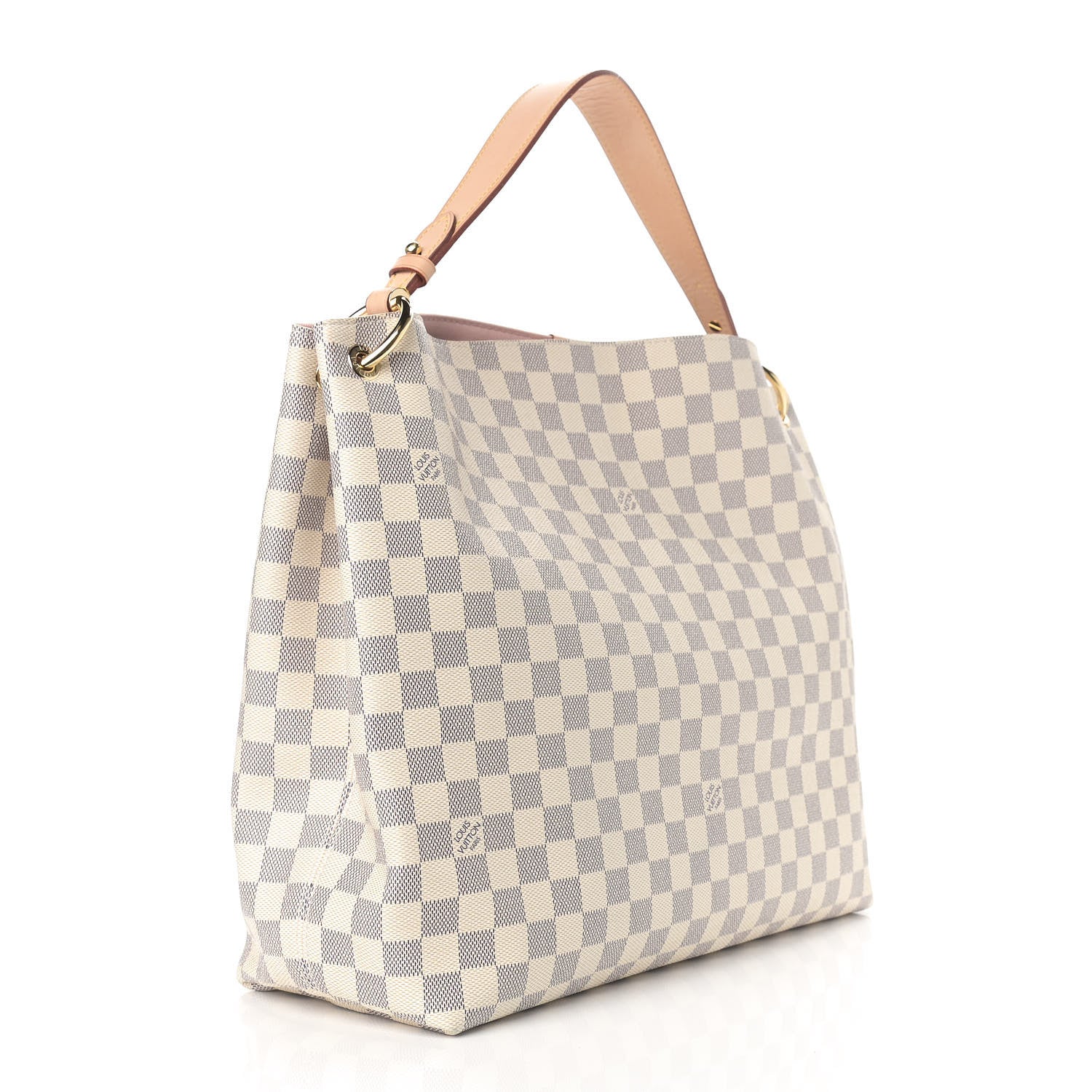 Louis Vuitton Damier Azur Graceful MM Rose Ballerine 3 of 8
