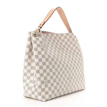 Louis Vuitton Damier Azur Graceful MM Rose Ballerine 3 of 8