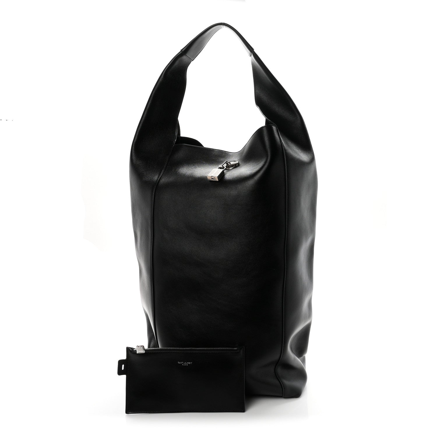 Saint Laurent Supple Calfskin Large Tanger Hobo Black 3 of 10