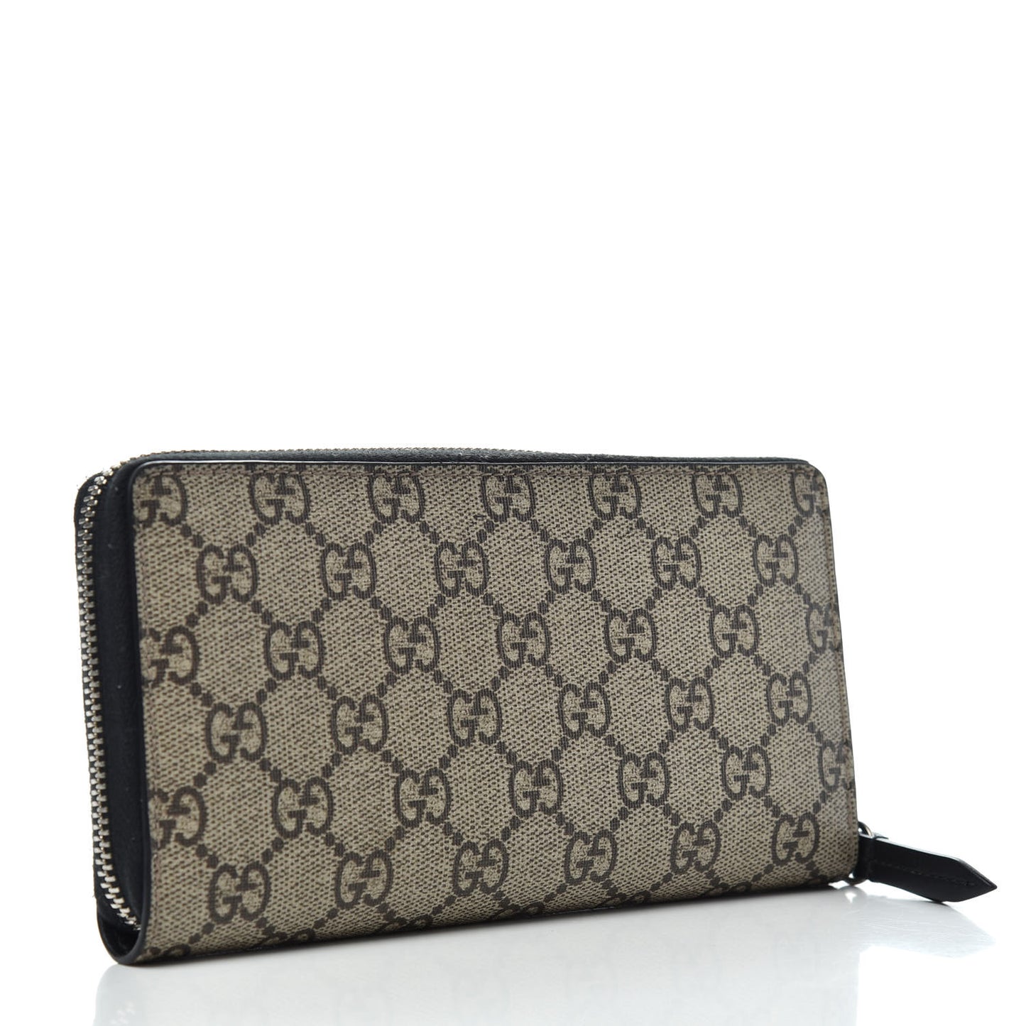 GG Supreme Monogram Kingsnake Zip Around Wallet Black