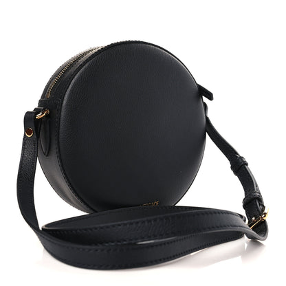 Versace Grained Calfskin Mini La Medusa Disco Round Crossbody Bag Black 3 of 8