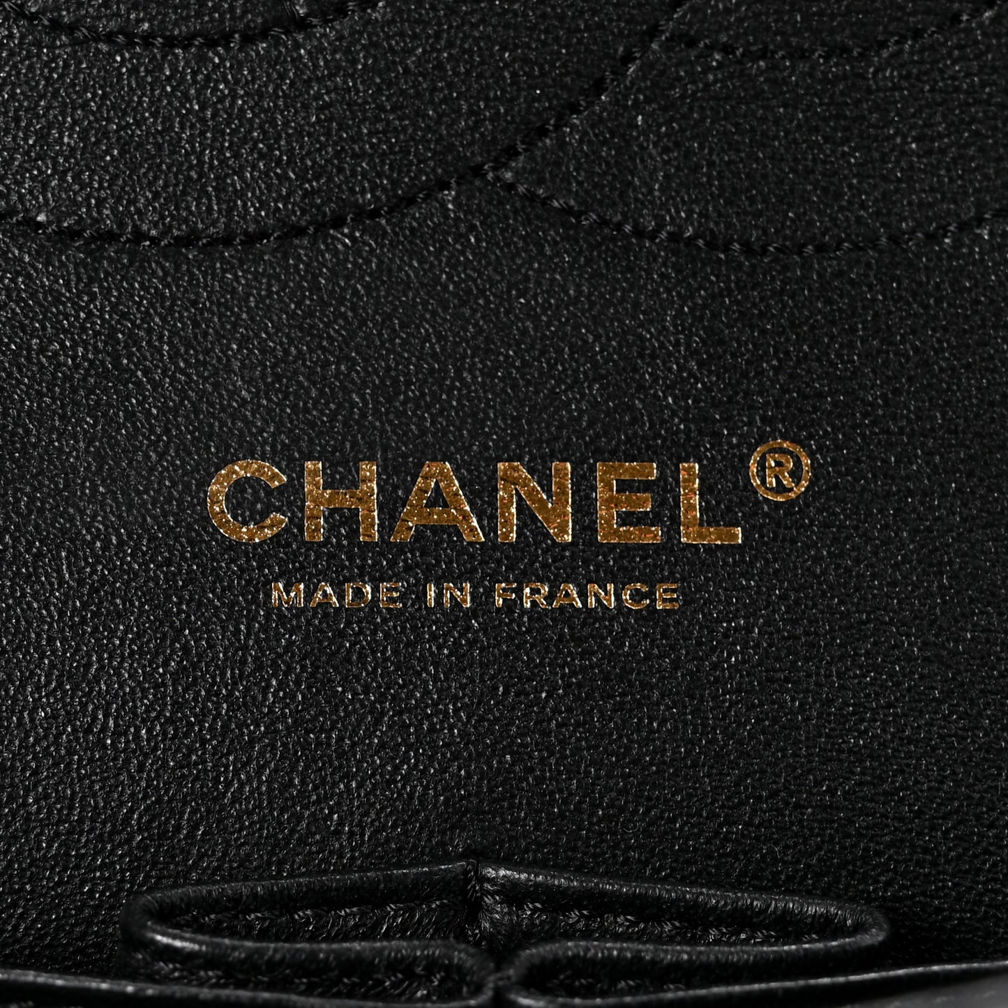 Lambskin Chevron Quilted Jumbo Double Flap Black