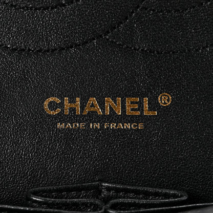 Chanel Lambskin Chevron Quilted Jumbo Double Flap Black 6 of 11