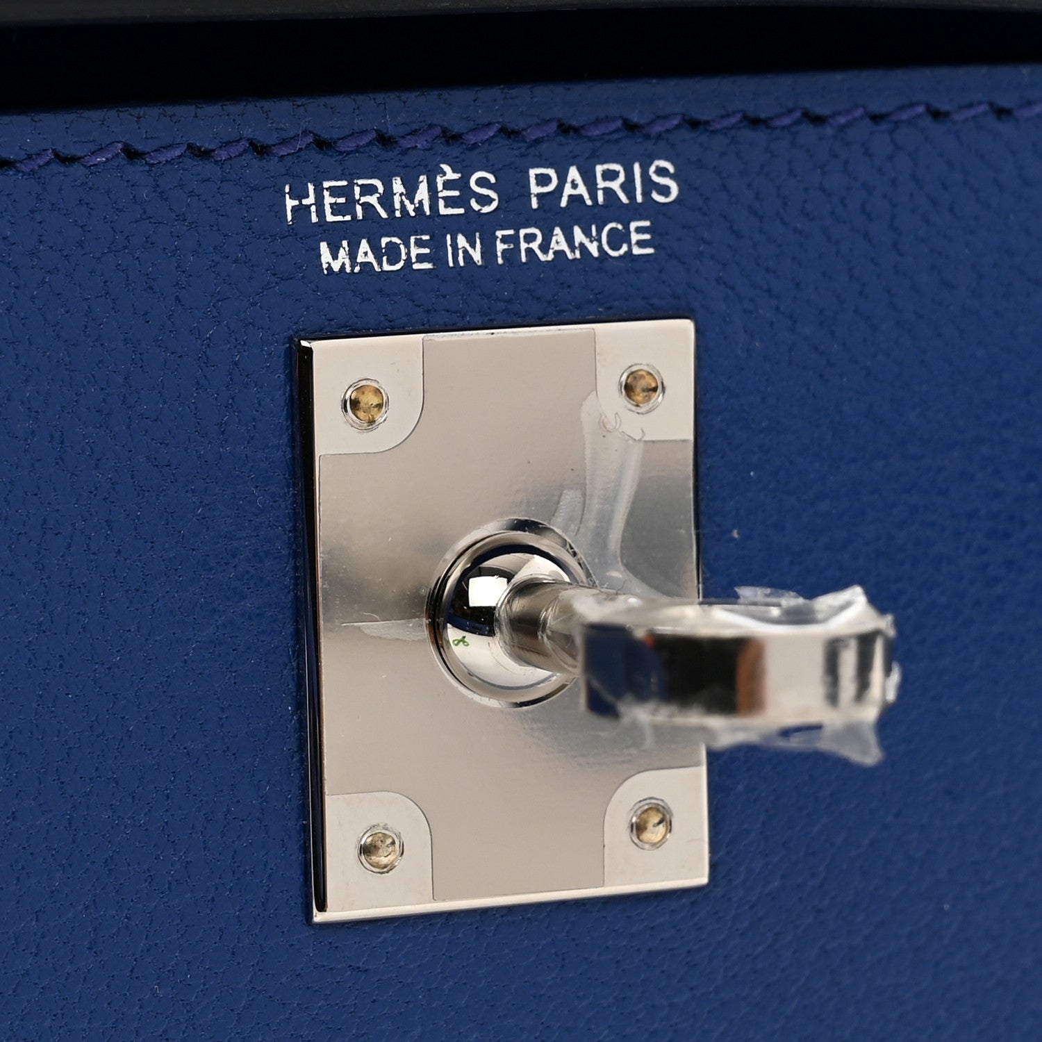 Hermes Chevre Chamkila Mini Kelly Sellier 20 Bleu Electrique 8 of 14