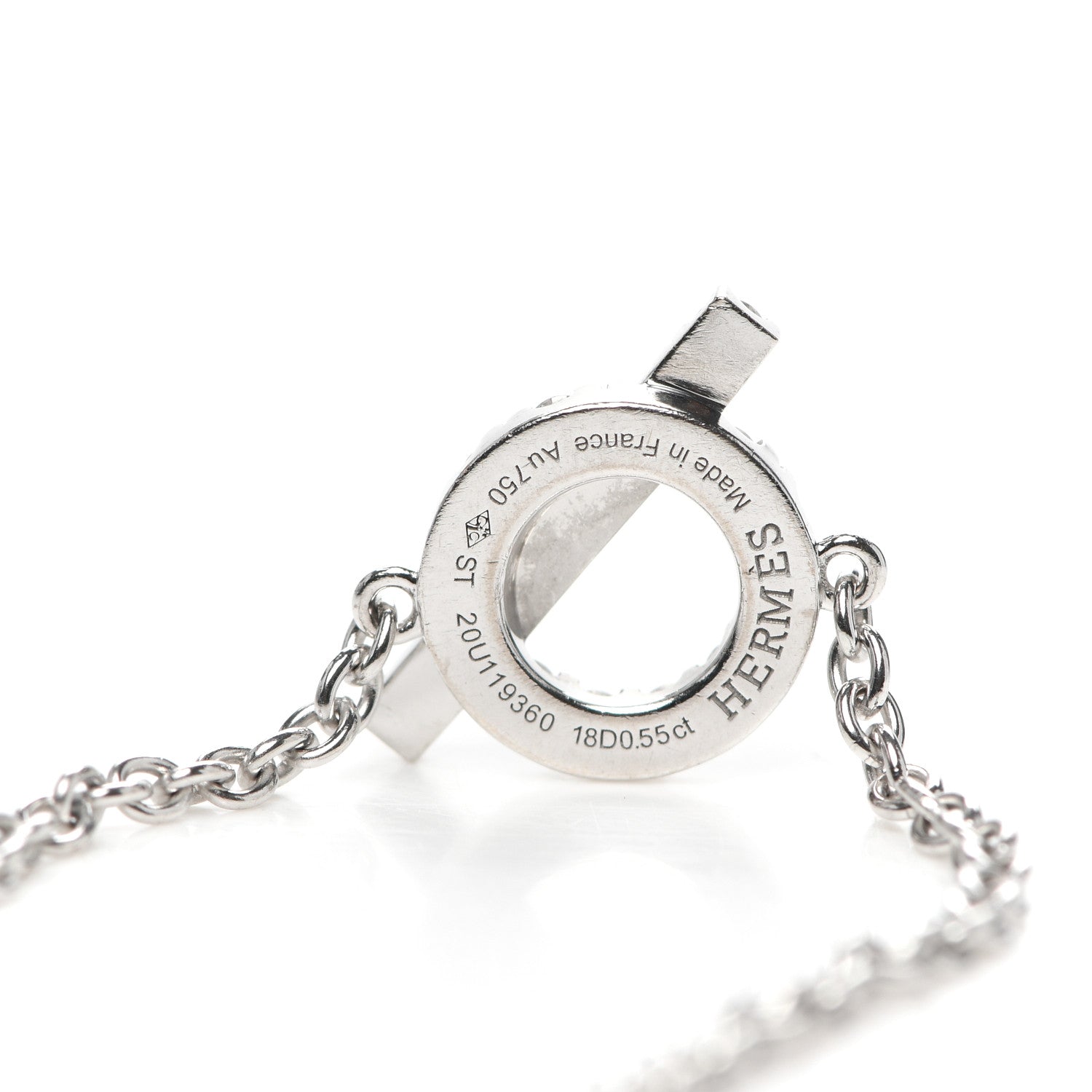 Hermes 18K White Gold Diamond Finesse Bracelet ST 5 of 6