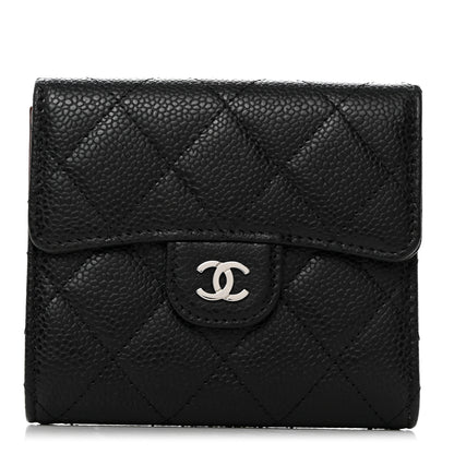Chanel Caviar Quilted Compact Flap Wallet Black 1 of 8