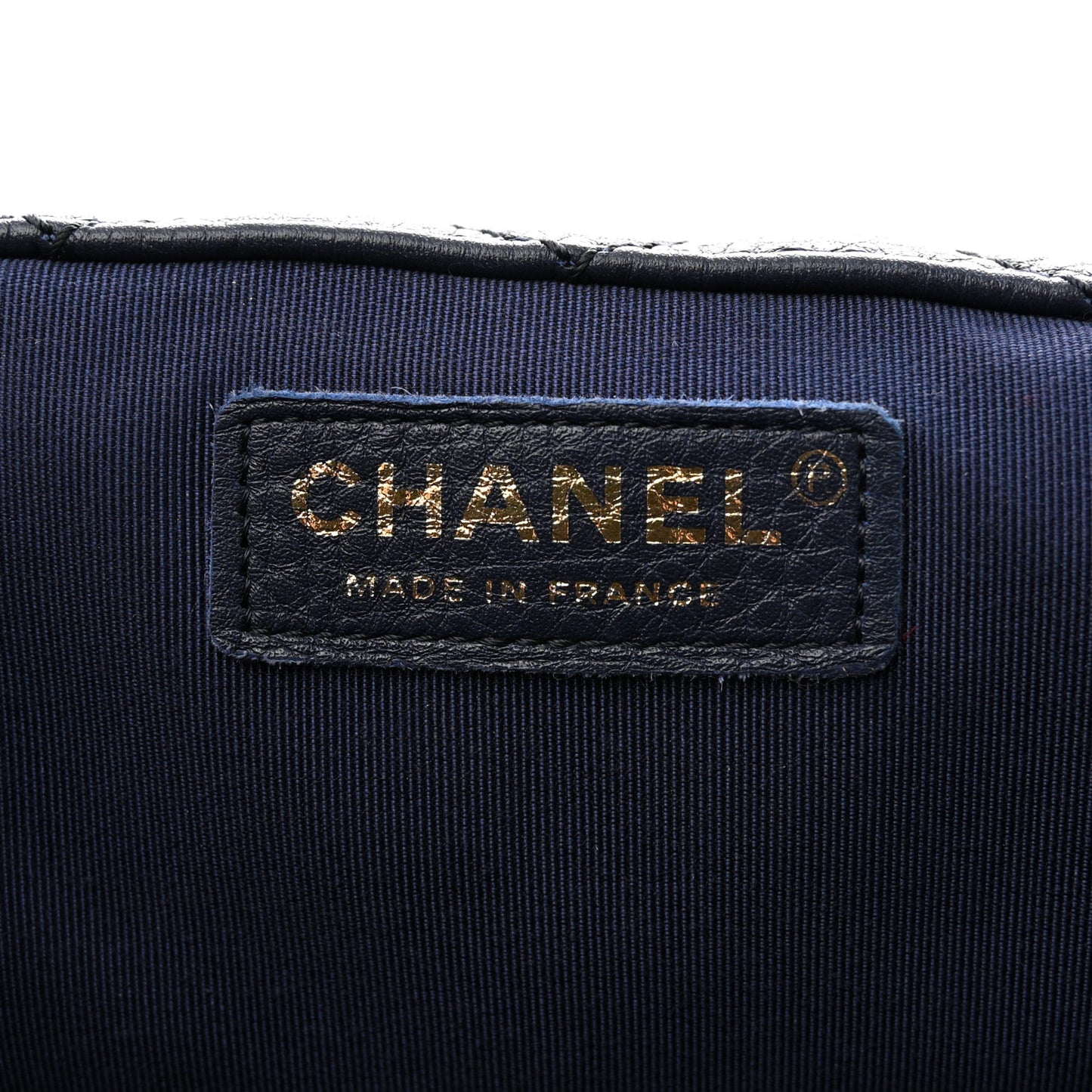 Calfskin Quilted XXL Travel Flap Bag Navy