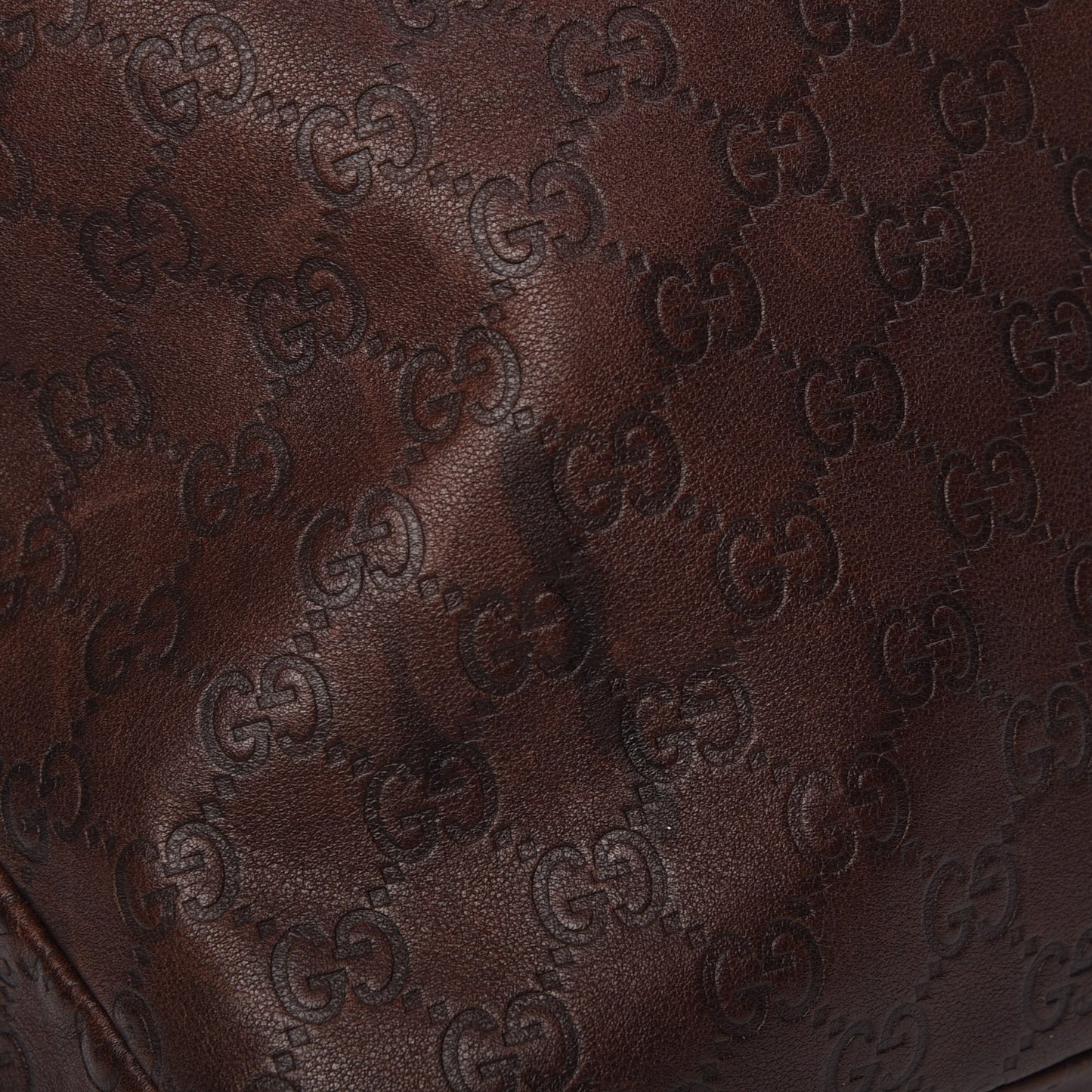 Guccissima Large Horsebit Chain Hobo Chocolate
