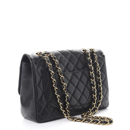 Chanel Caviar Quilted Jumbo Single Flap Black 3 of 7