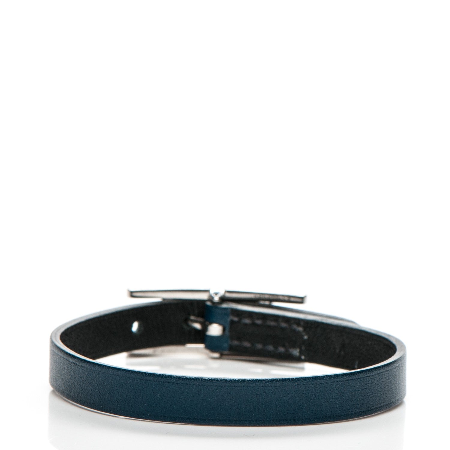 Hermes Tadelakt Hapi Single Tour Bracelet M Bleu 3 of 7