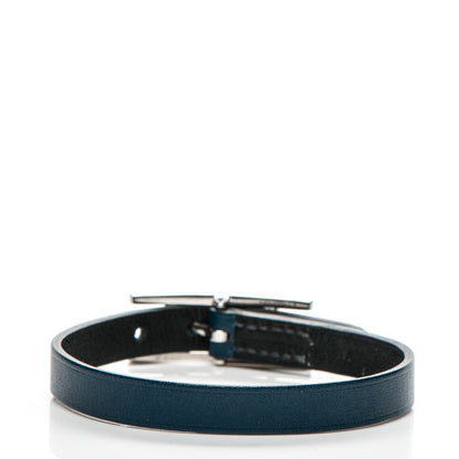 Hermes Tadelakt Hapi Single Tour Bracelet M Bleu 3 of 7