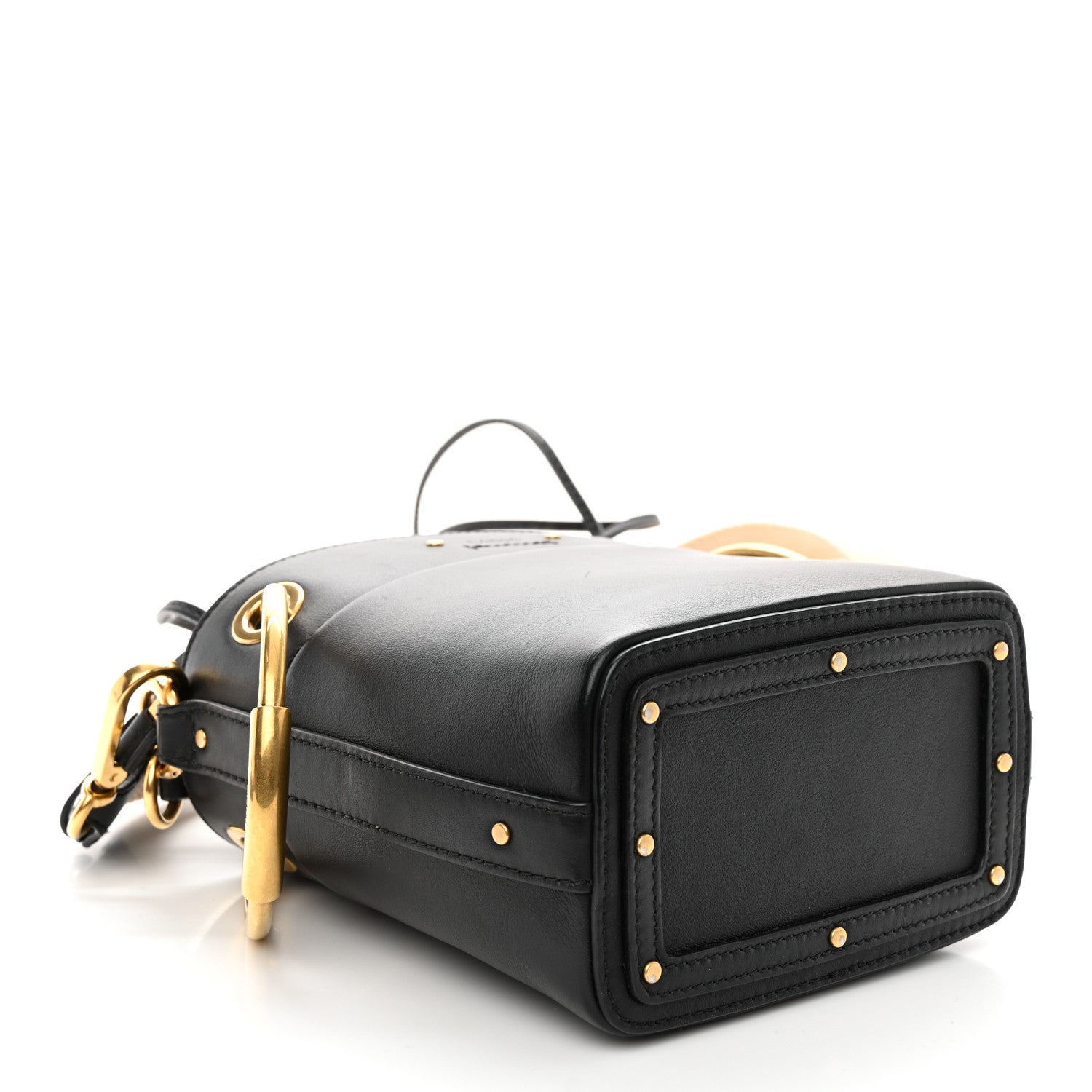Chloe Smooth Calfskin Mini Roy Bucket Bag Black 4 of 11