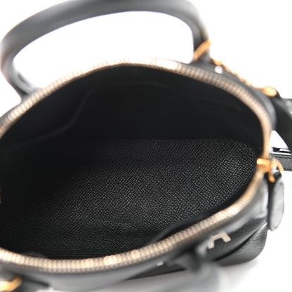 Balenciaga Signature Grained Calfskin XXS Ville Top Handle Bag Black White 4 of 14