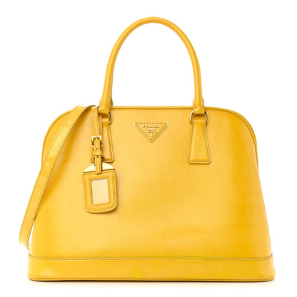 Prada Saffiano Vernice Medium Open Promenade Tote Ananas 1 of 27