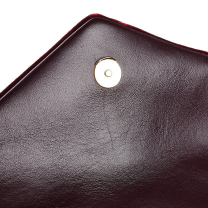 Saint Laurent Velvet Y Quilted Monogram Toy Loulou Crossbody Bag French Burgundy 9 of 10