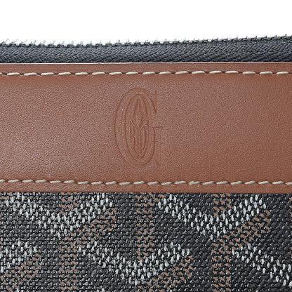 Goyard Goyardine Matignon Zip Around GM Wallet Black Gold 11 of 12