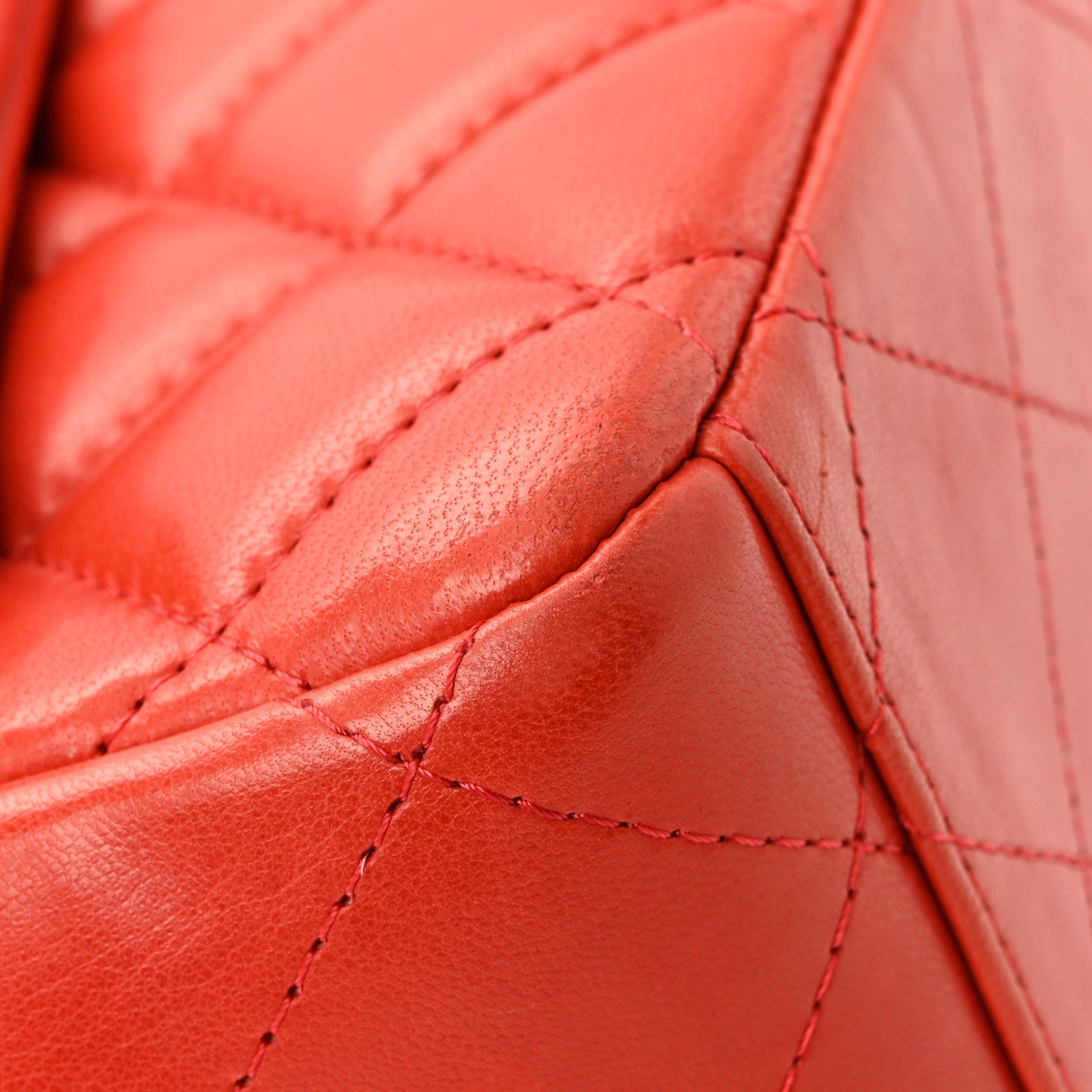 Chanel Lambskin Quilted Maxi Double Flap Red 34 of 43