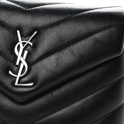 Saint Laurent Calfskin Y Quilted Monogram Toy Loulou Crossbody Bag Black 17 of 17