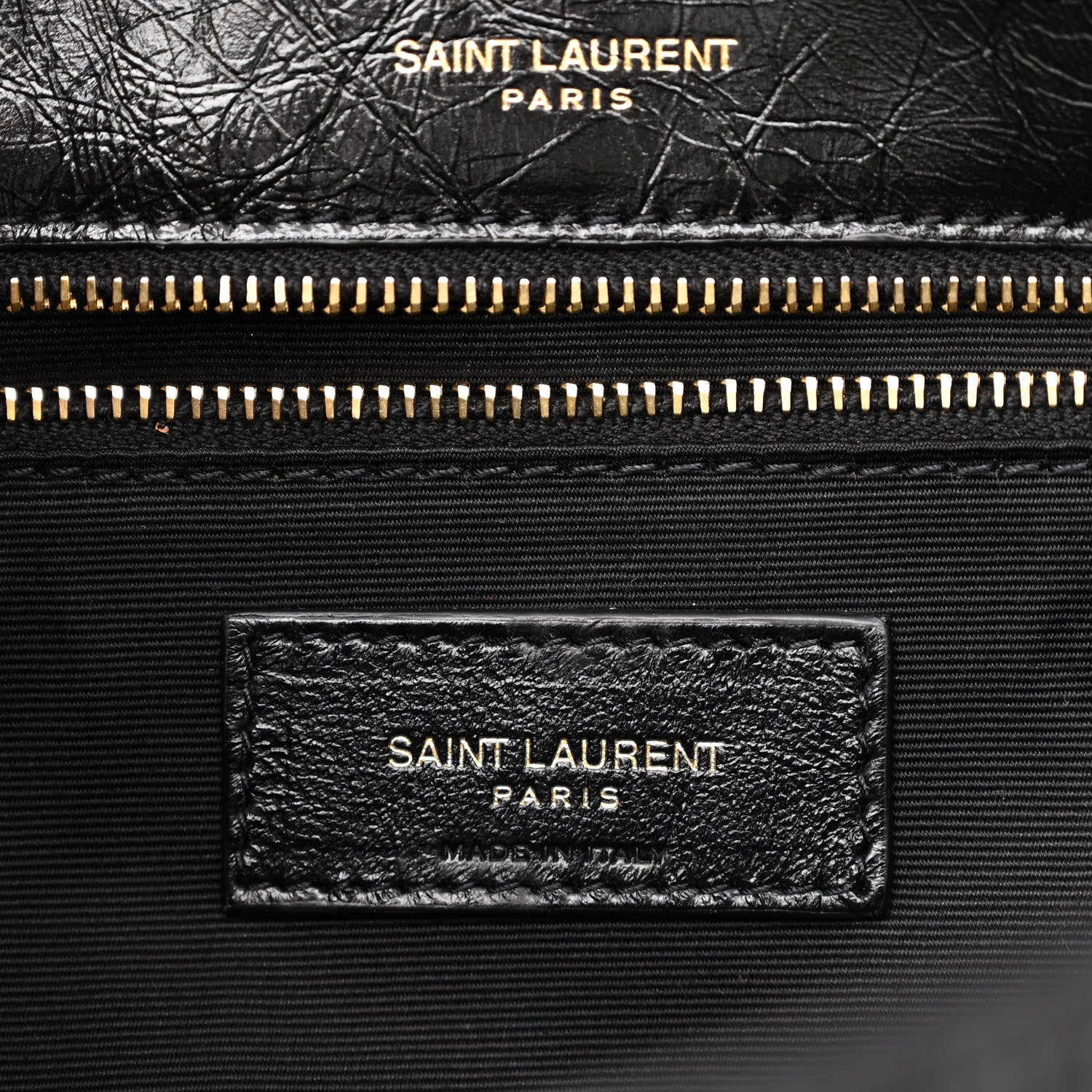 Saint Laurent Crinkled Calfskin Matelasse Monogram Medium Niki Chain Satchel Black 6 of 10