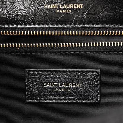 Saint Laurent Crinkled Calfskin Matelasse Monogram Medium Niki Chain Satchel Black 6 of 10