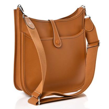 Hermes Epsom Evelyne III PM Toffee 3 of 9
