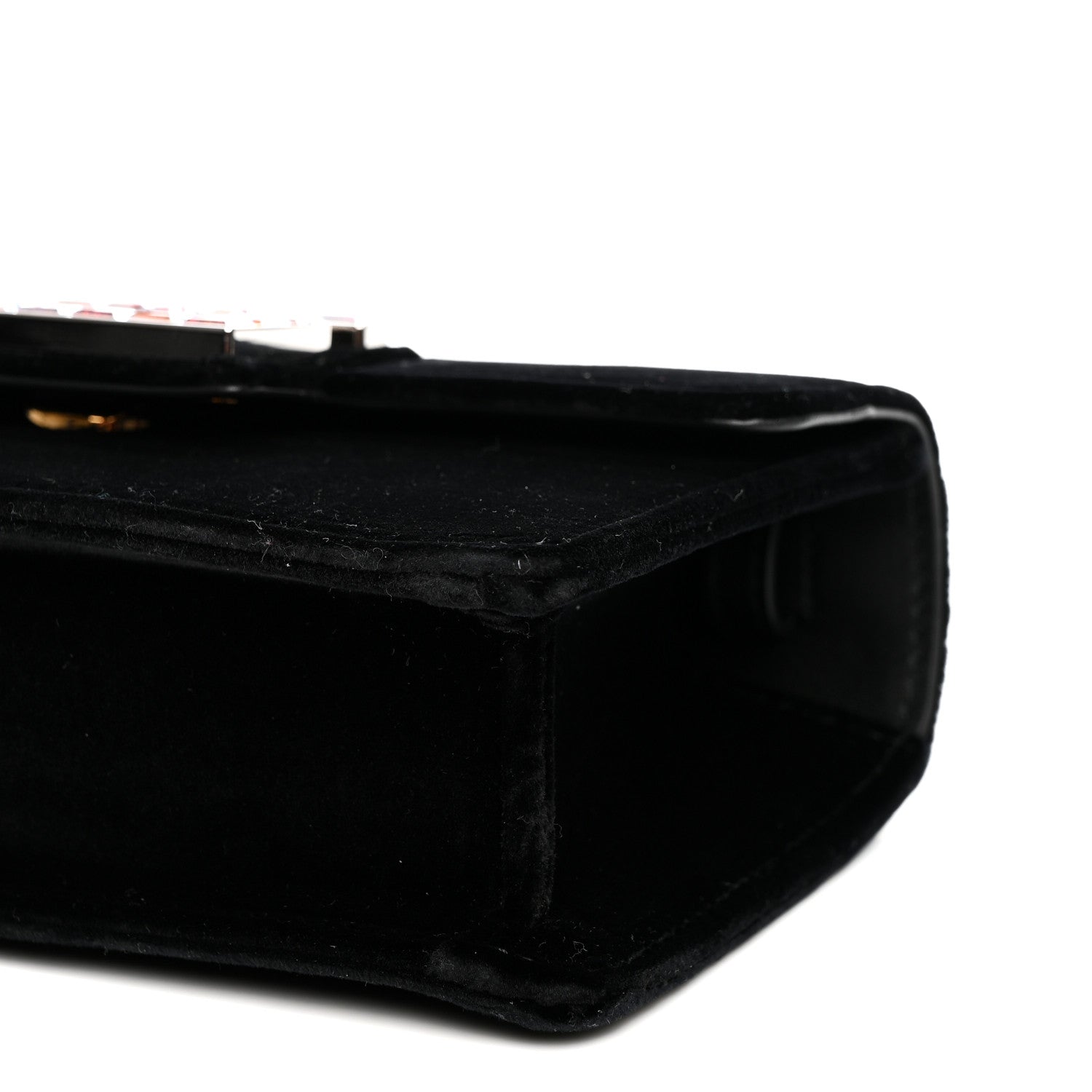 Gucci Velvet Crystal Square G Shoulder Bag Black 11 of 11
