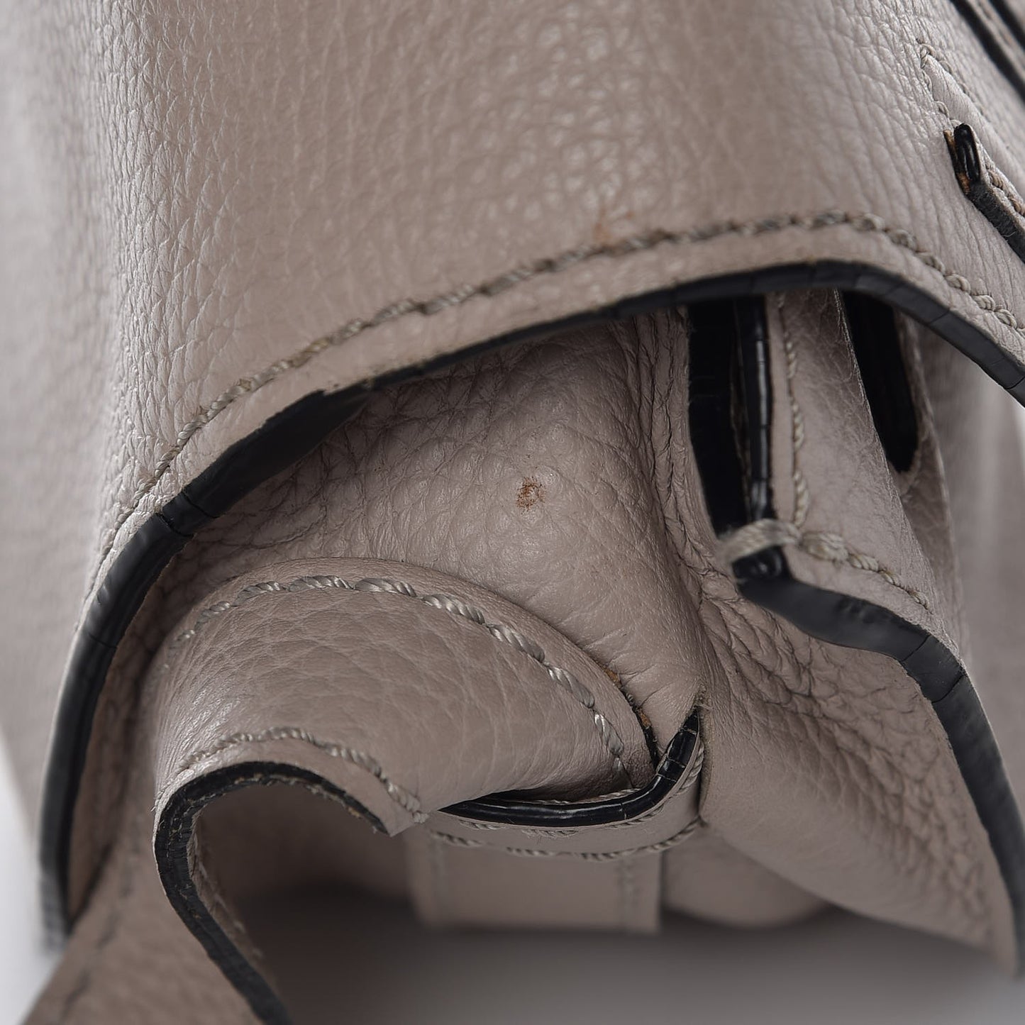 Calfskin Mini Marcie Round Crossbody Bag Pastel Grey