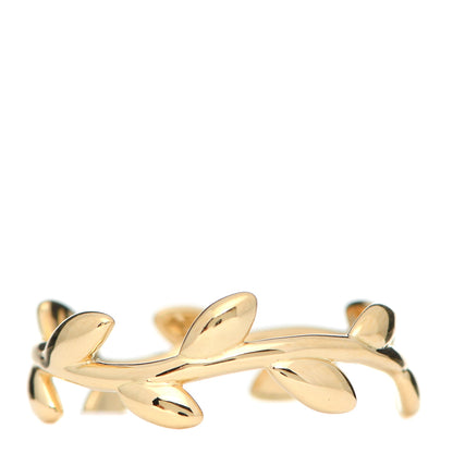 Tiffany 18K Yellow Gold Narrow Paloma Picasso Olive Leaf Band Ring 49 5 3 of 5