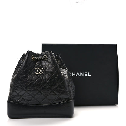 Chanel Aged Calfskin Quilted Small Gabrielle Backpack Black 10 of 10