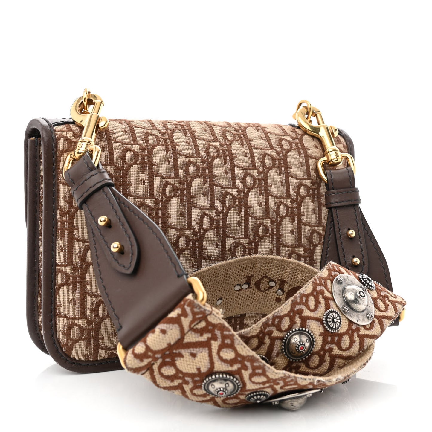 Oblique DiorAddict Flap Bag Brown