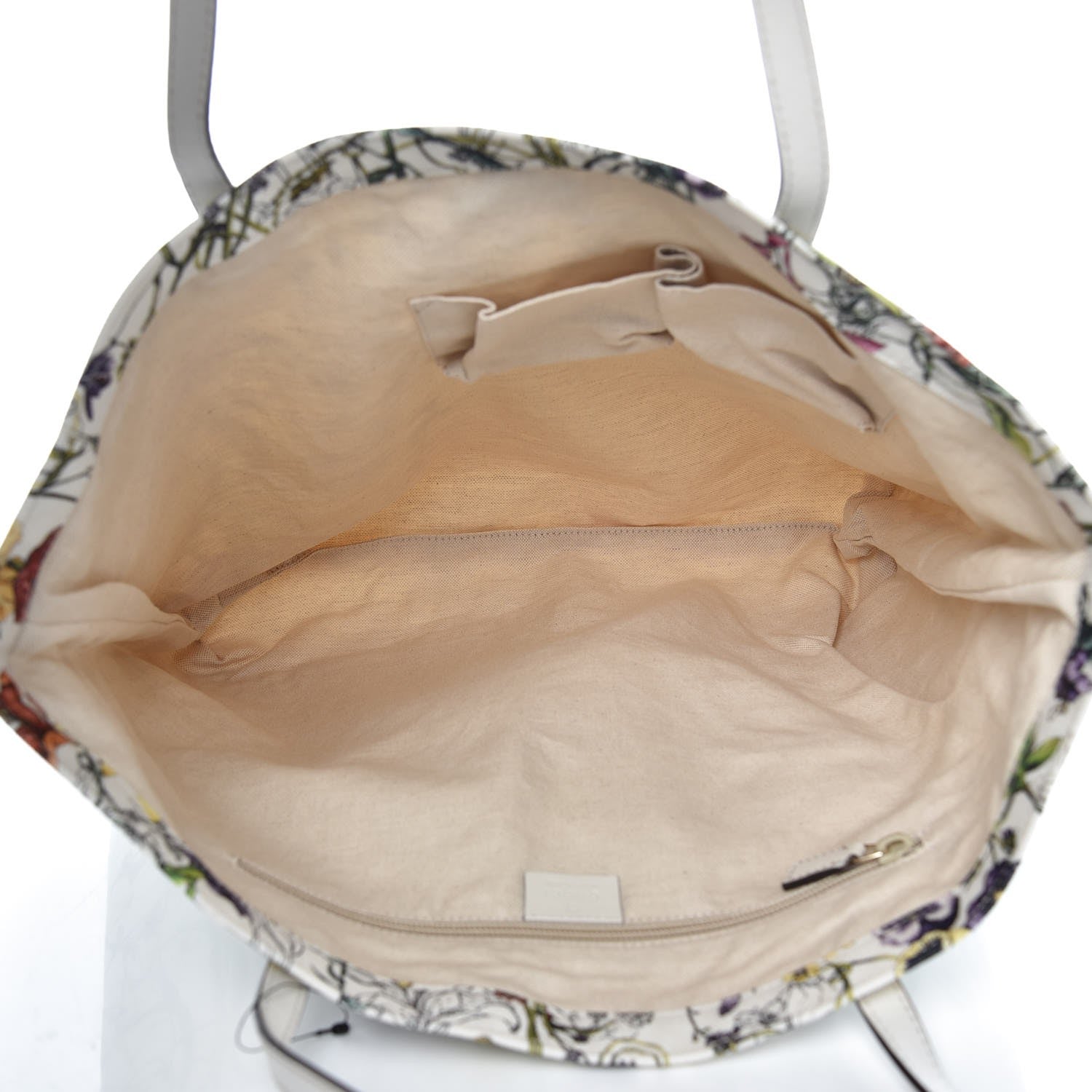 Gucci Canvas Flora Infinity Large Tote White 5 of 9