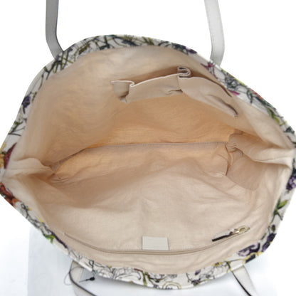 Gucci Canvas Flora Infinity Large Tote White 5 of 9