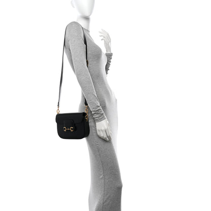 Gucci Azalea Calfskin Web Mini Horsebit 1955 Shoulder Bag Black 2 of 14