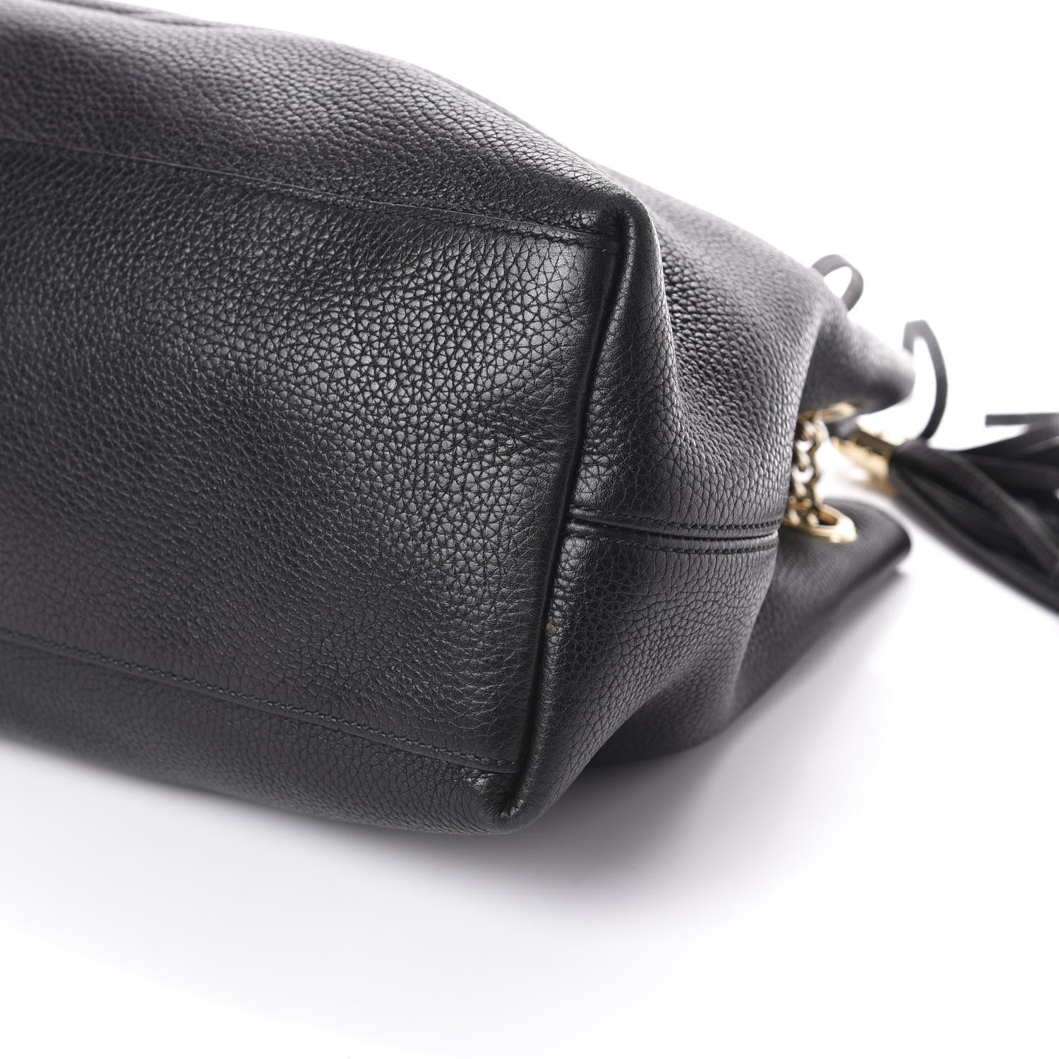 Gucci Pebbled Calfskin Medium Soho Chain Shoulder Bag Black 8 of 8
