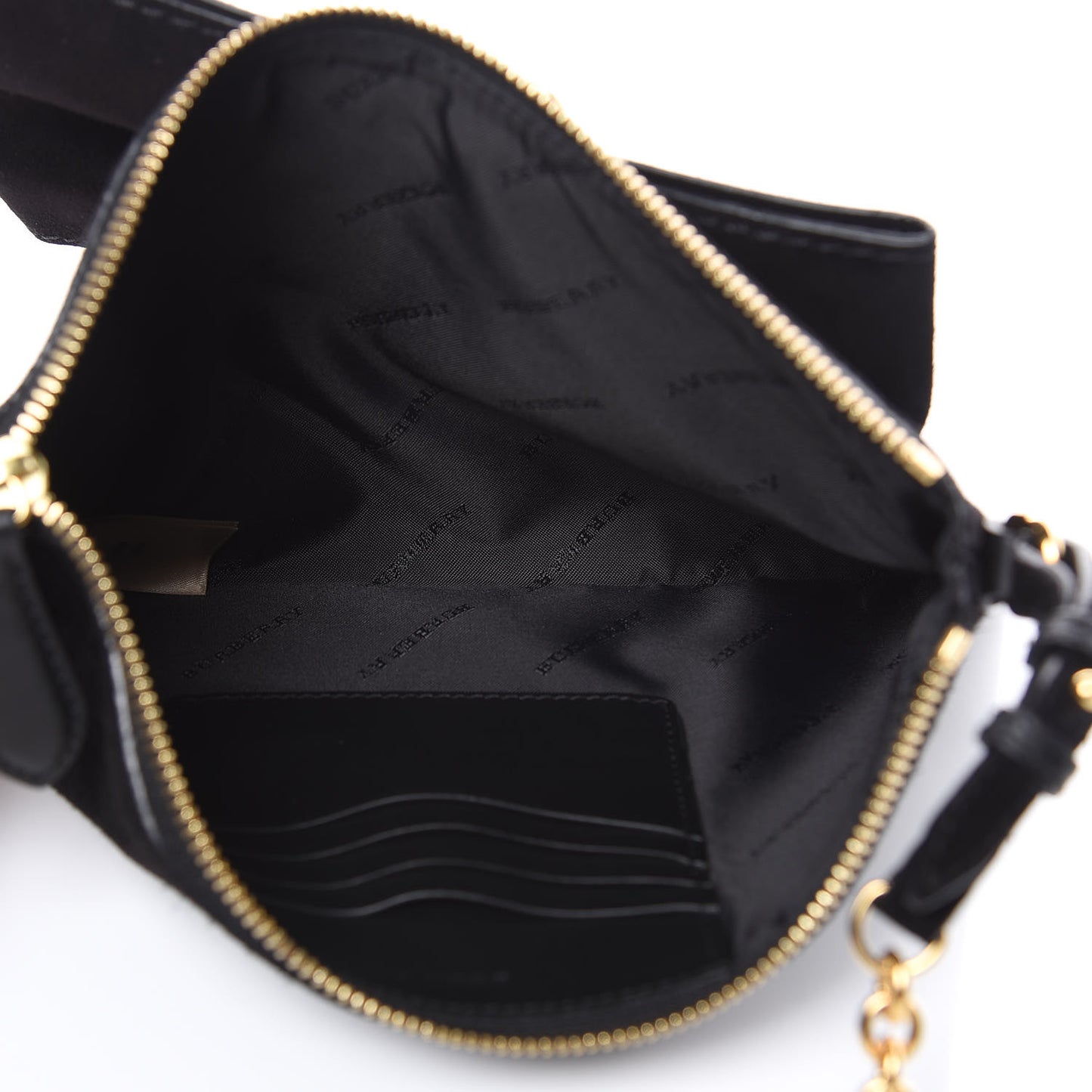 Suede Bow Buckle Crossbody Bag Black