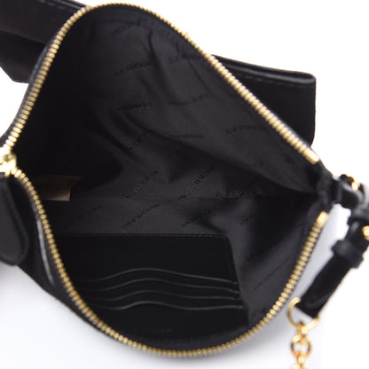 Burberry Suede Bow Buckle Crossbody Bag Black 4 of 9