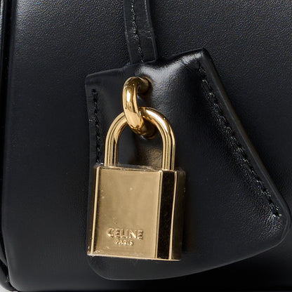 Celine Satinated Calfskin Mini 16 Top Handle Bag Black 12 of 14