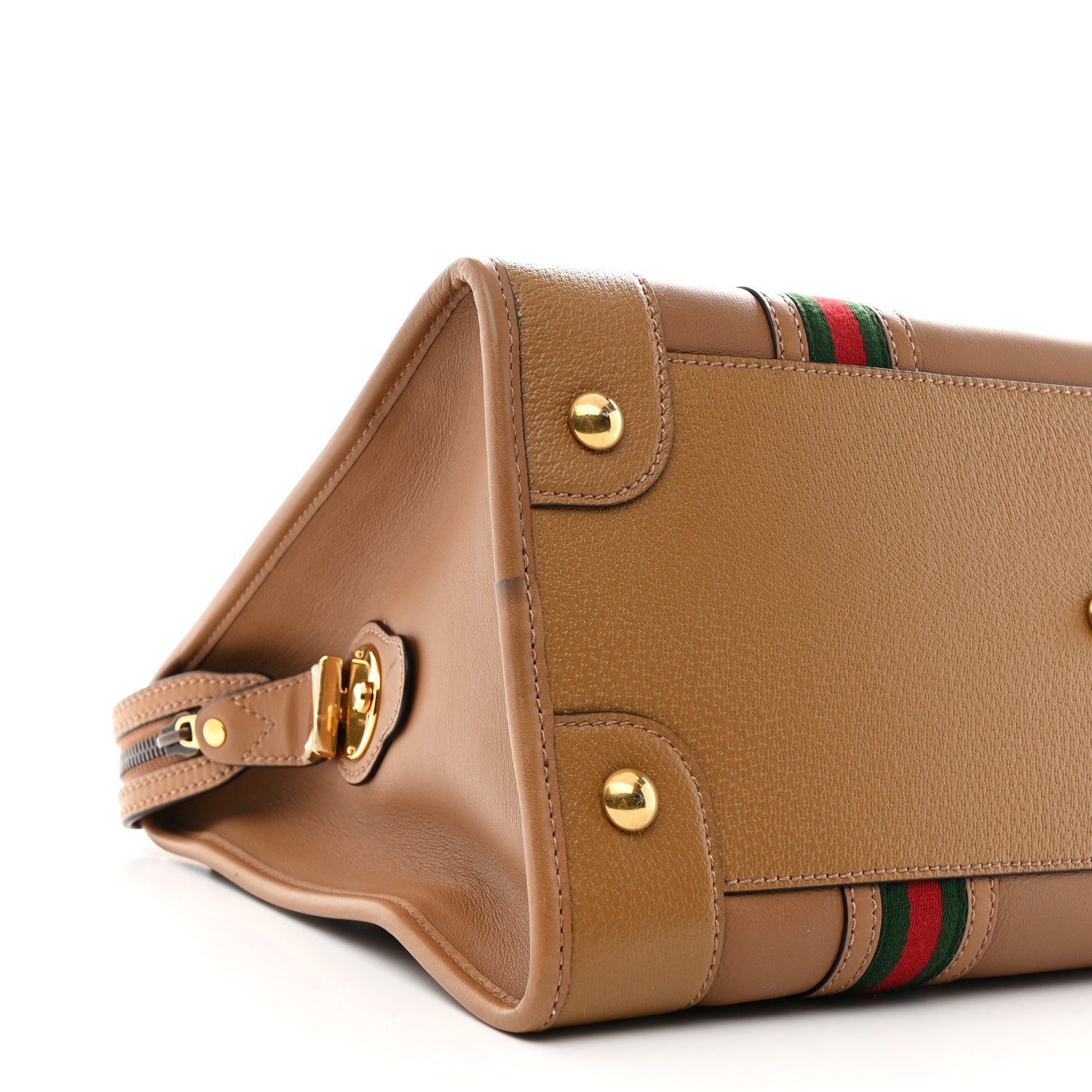 Gucci Koi Calfskin Small Bauletto Duffle Top Handle Bag Camel 9 of 11