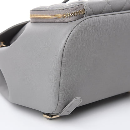 Chanel Caviar Quilted Business Affinity Backpack Grey 8 of 9