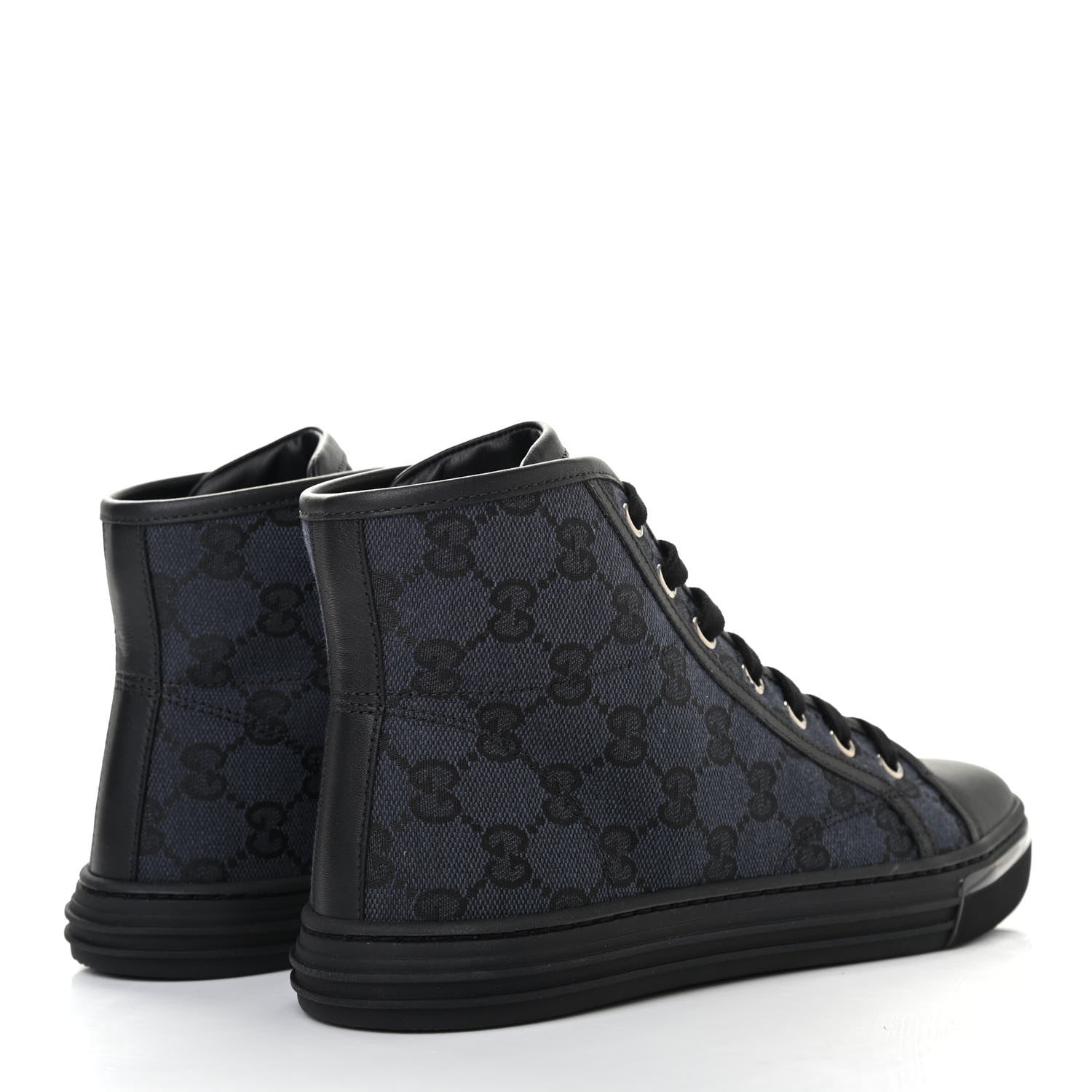 Gucci Monogram High Top Sneakers 36.5 Black 4 of 8