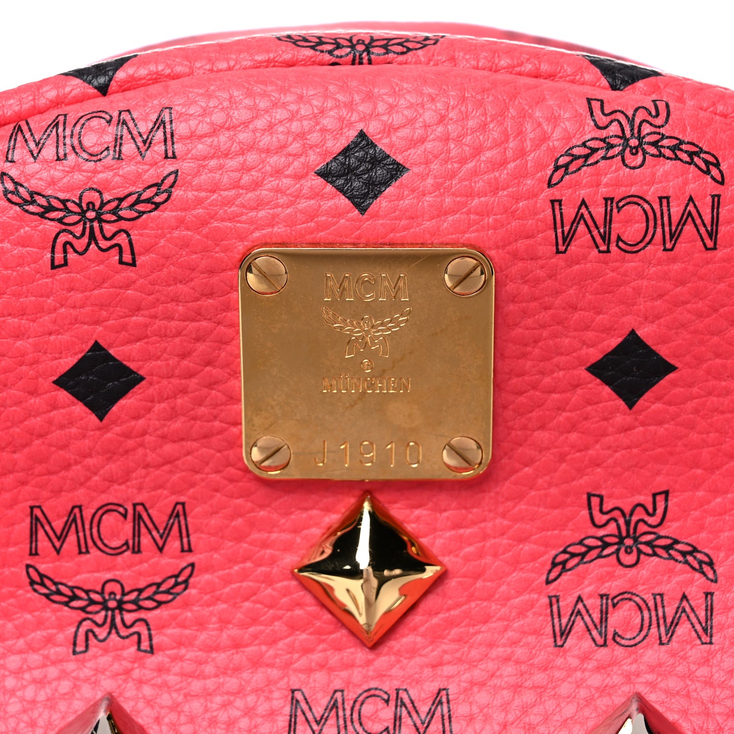 Visetos Medium Sprinkle Stud Stark Backpack Corail