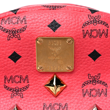 MCM Visetos Medium Sprinkle Stud Stark Backpack Corail 13 of 13