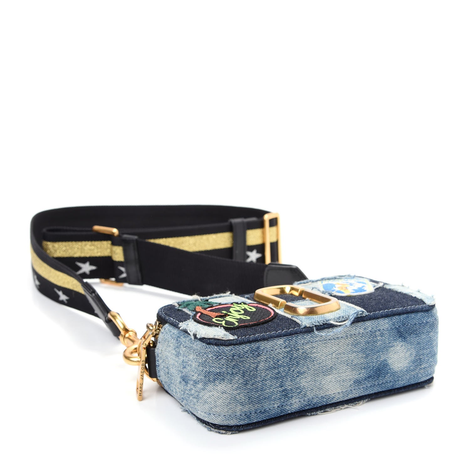 Marc Jacobs Calfskin Denim Patchwork Small Snapshot Camera Bag Multicolor 4 of 9