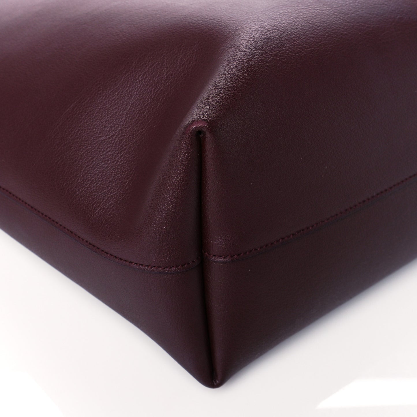 Calfskin Large Shopping Tote Old Bordeaux