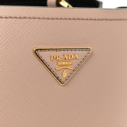 Prada Saffiano Cuir Medium Panier Bucket Bag Cipria Black 10 of 10